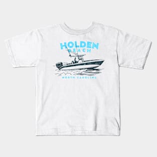 Holden Beach, North Carolina Fishing Boat Living Kids T-Shirt